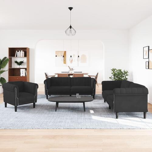 3 personers sofa velour sort