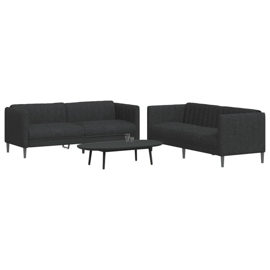 2 personers sofa stof sort