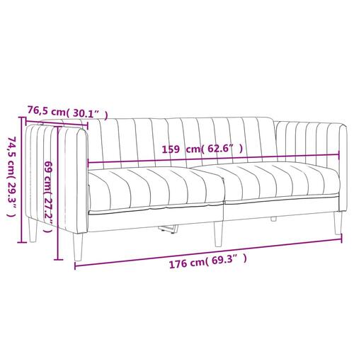 2 personers sofa stof sort