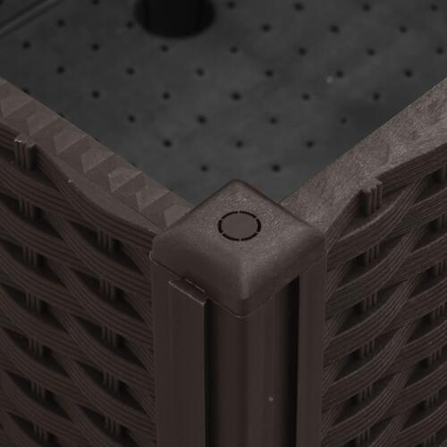 Plantekasse med hjul 240x50x54 cm PP brun