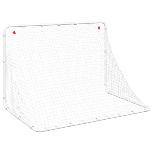 Fodboldmål 122x81x81 cm stål hvid
