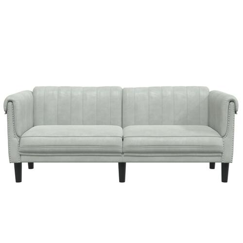 2-personers sofa velour lysegrå