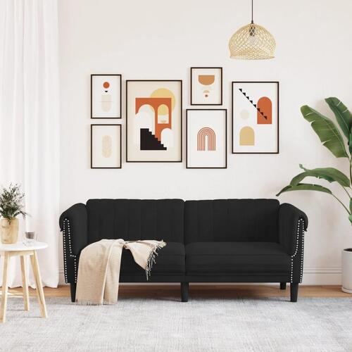2-personers sofa velour sort