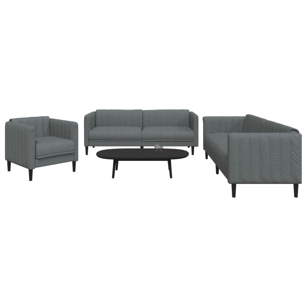 3 personers sofa stof mørkegrå