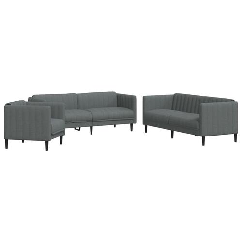 3 personers sofa stof mørkegrå