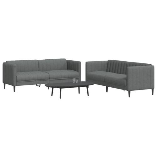 2 personers sofa stof mørkegrå