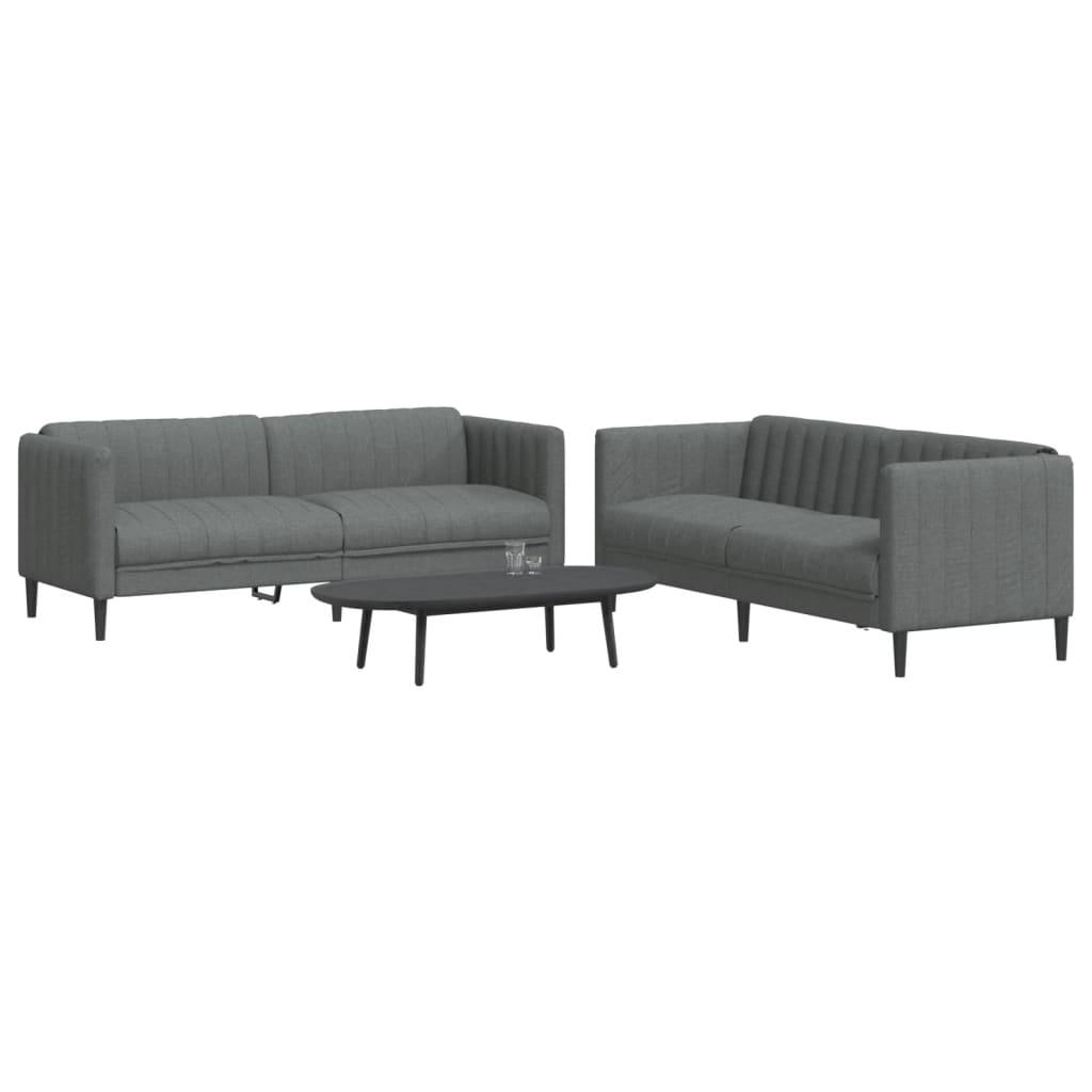 2 personers sofa stof mørkegrå