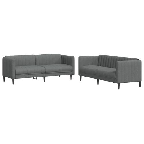 2 personers sofa stof mørkegrå