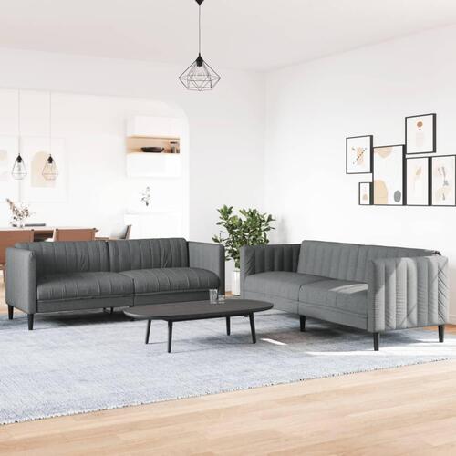 2 personers sofa stof mørkegrå
