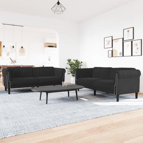 2 personers sofa velour sort