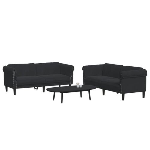 2 personers sofa velour sort