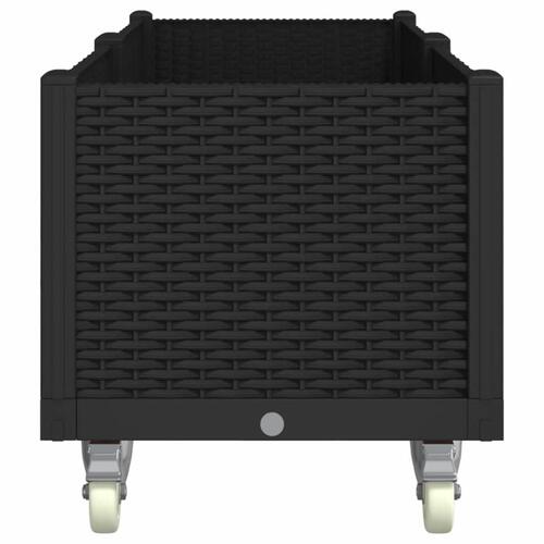 Plantekasse med hjul 160x50x54 cm PP sort