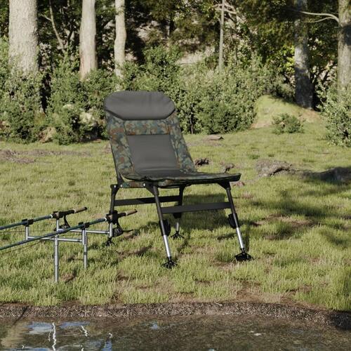 Fiskestol med justerbare ben foldbar camouflage