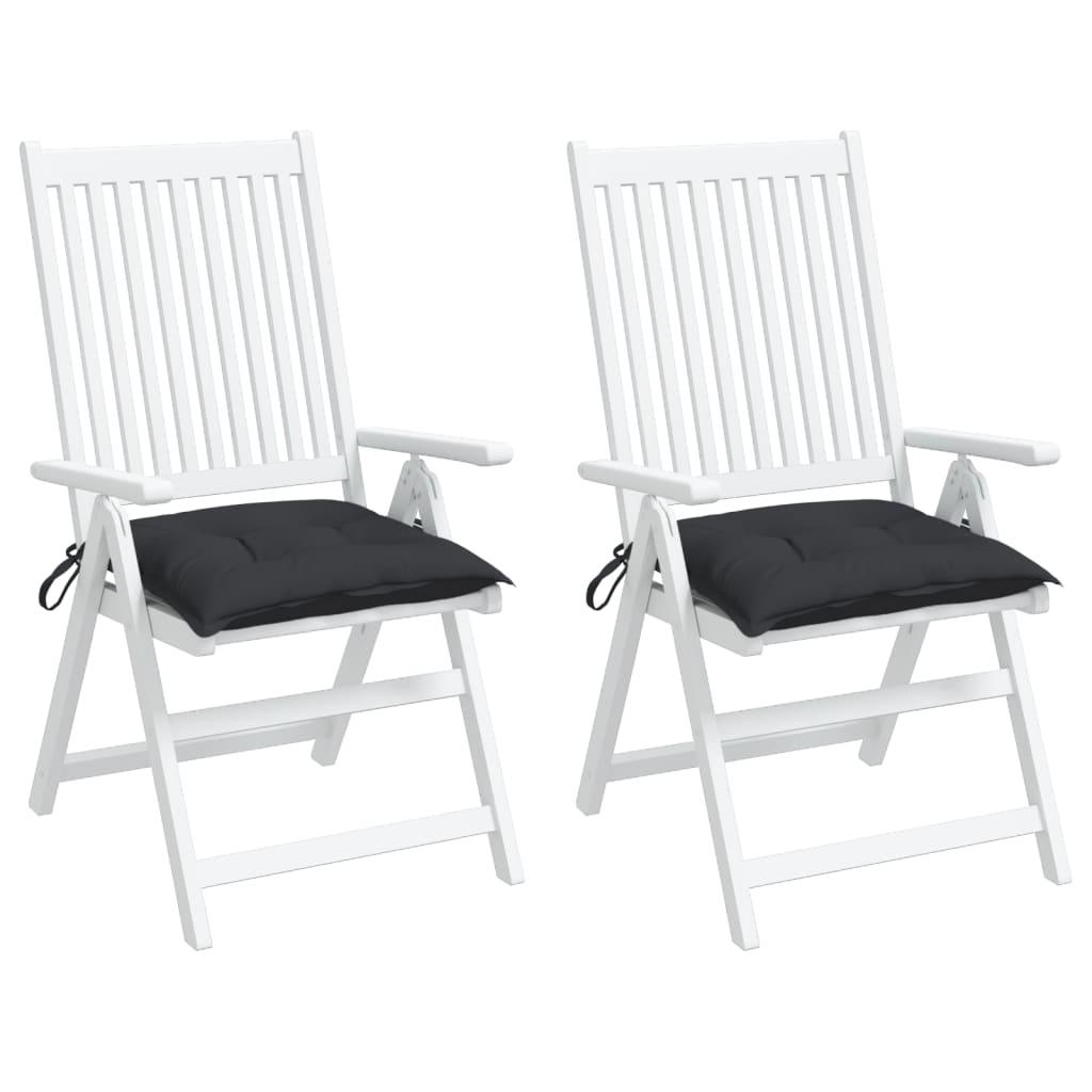 Stolehynder Oxfordstof - 2 / Sort / 50 x 50 x 7 cm