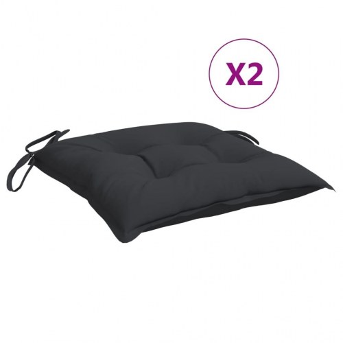 Pallehynder 2 stk. 50 × 50 × 7 cm i oxfordstof - sort