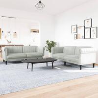 2 personers sofa velour lysegrå