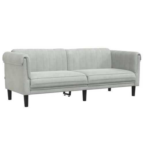 2 personers sofa velour lysegrå