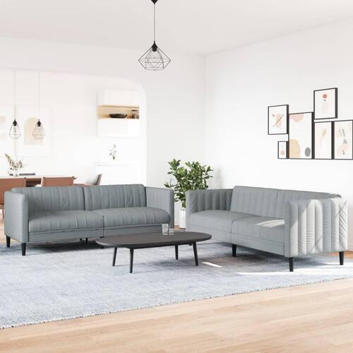 2 personers sofa stof lysegrå