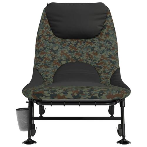 Fiskestol med justerbare fødder foldbar camouflage