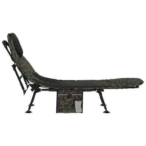 Fiskestol med justerbare fødder foldbar camouflage