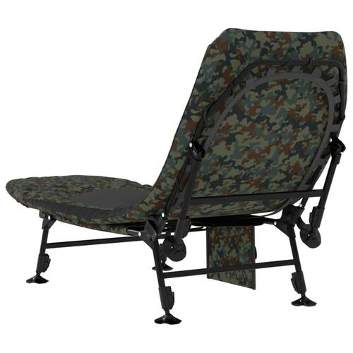Fiskestol med justerbare fødder foldbar camouflage