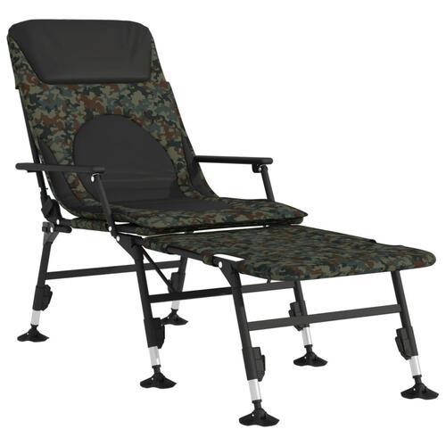 Fiskestol med justerbare fødder foldbar camouflage