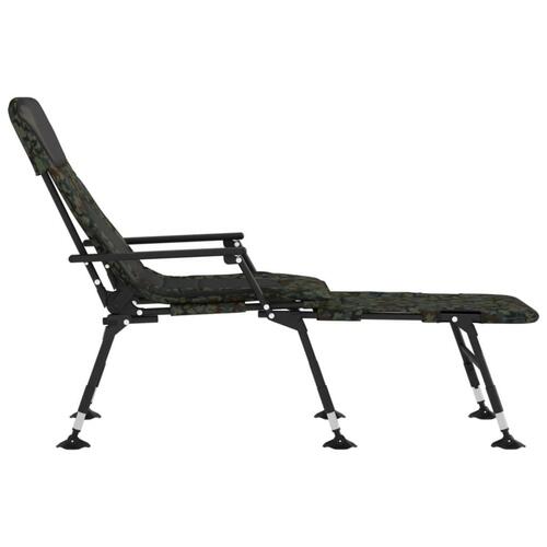 Fiskestol med justerbare fødder foldbar camouflage