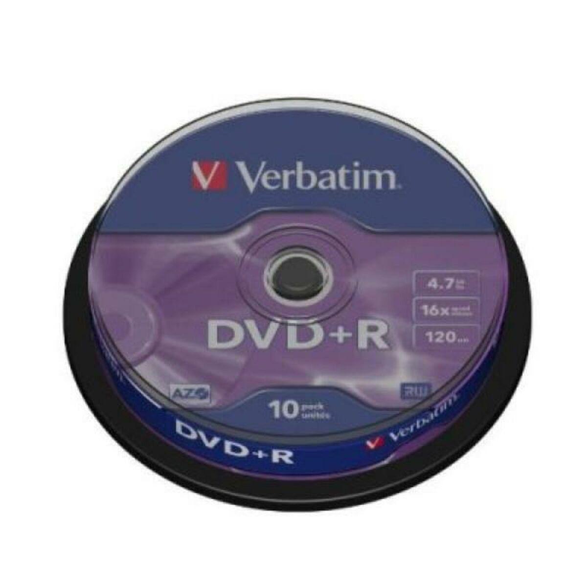 Verbatim DVD+R Matt Silver 4,7 GB 16x - 10 stk.