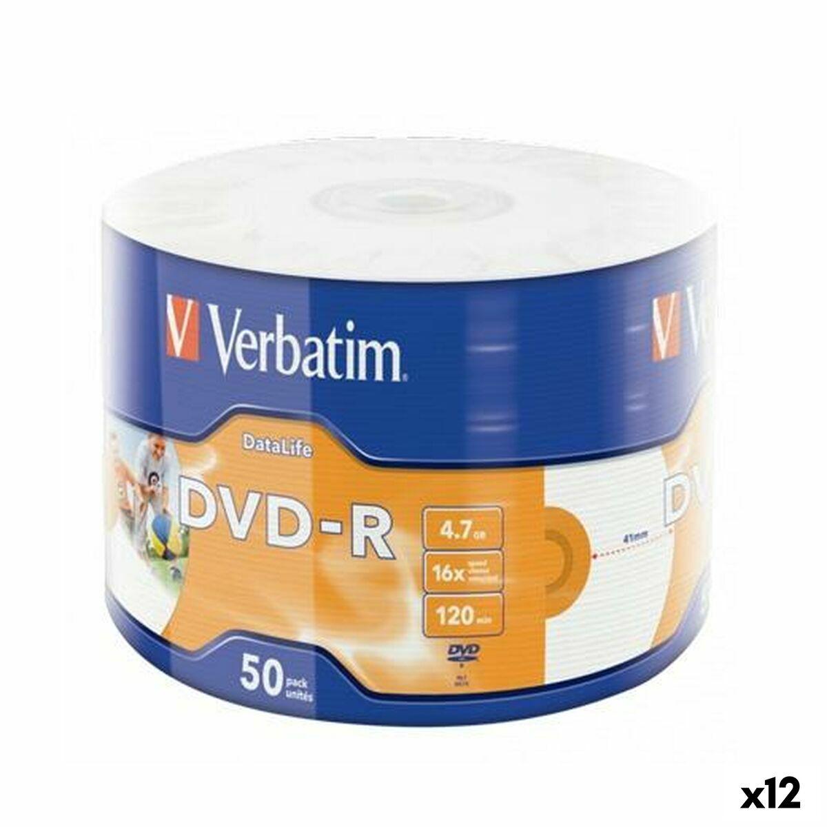 Verbatim DVD-R 4,7 GB 16x - pakke med 12