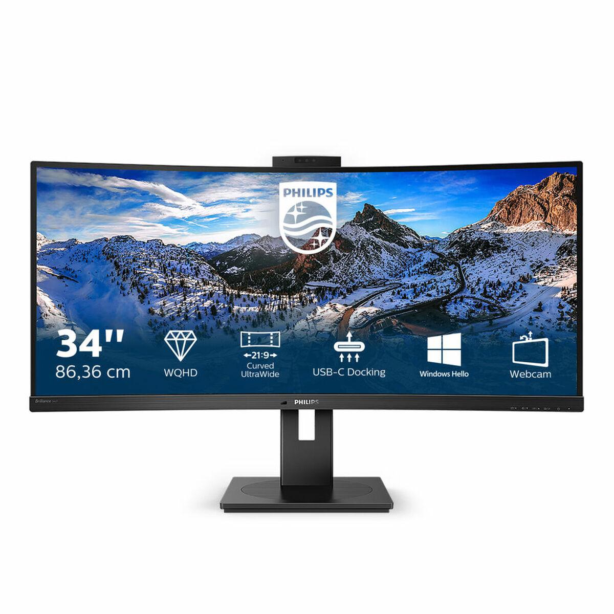 Skærm Philips 346P1CRH/00 UltraWide Quad HD 100 Hz