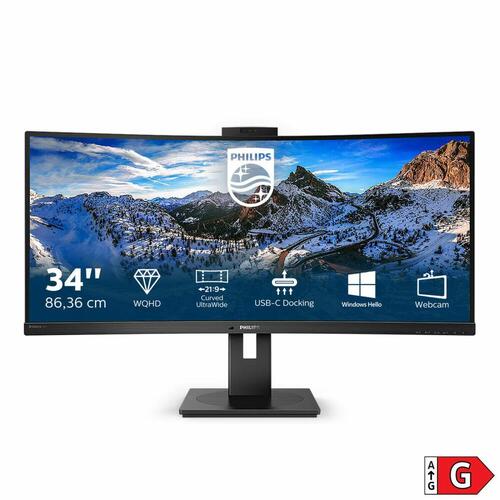 Skærm Philips 346P1CRH/00 UltraWide Quad HD 100 Hz