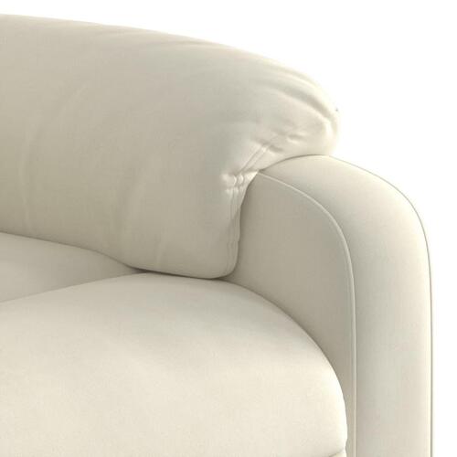 Massagestol velour cremefarvet