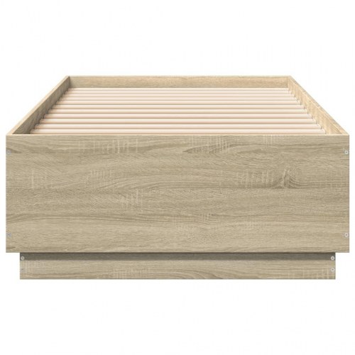 Sengeramme 100x200 cm konstrueret træ sonoma-eg
