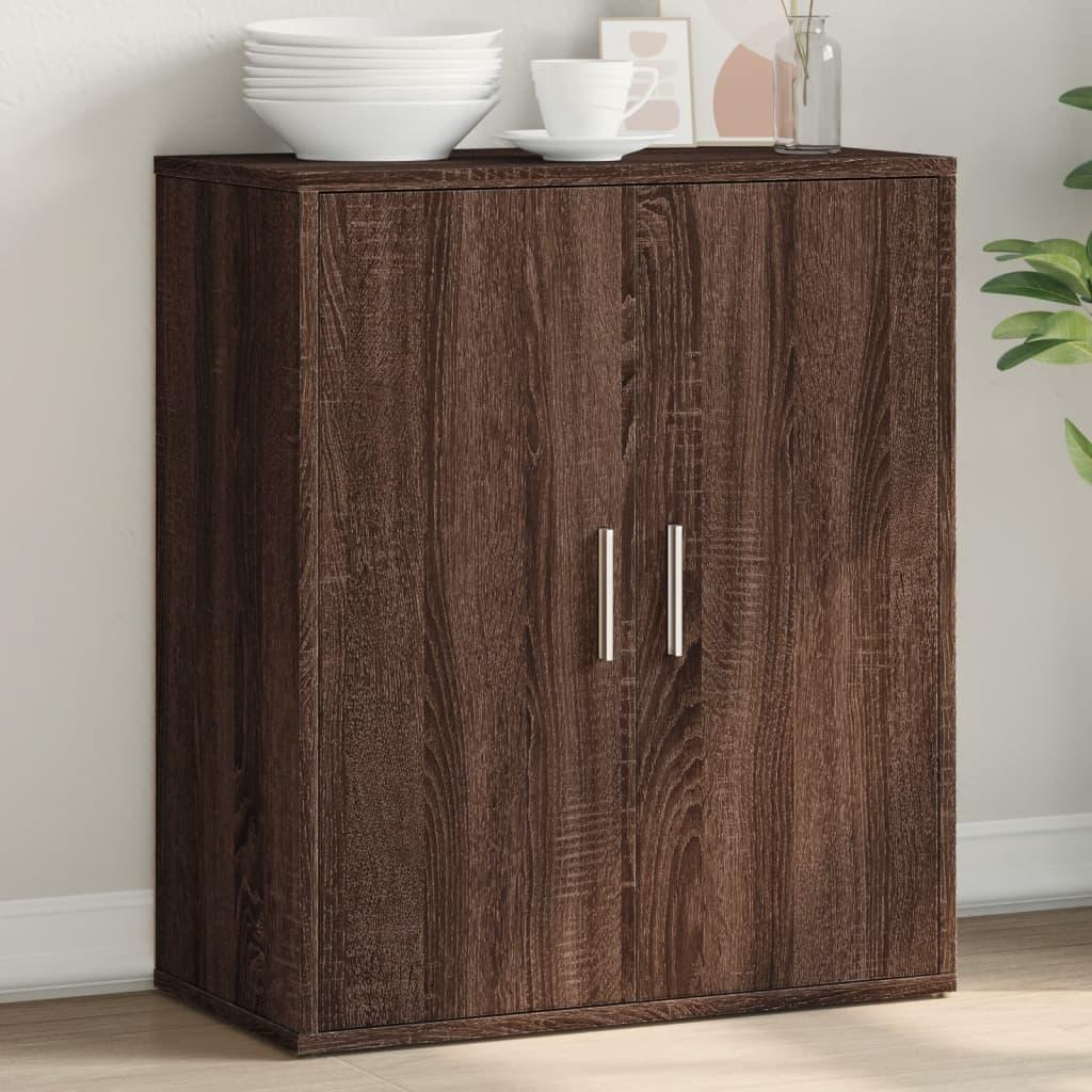 Skænk 60x31x70 cm konstrueret træ brun egetræsfarve