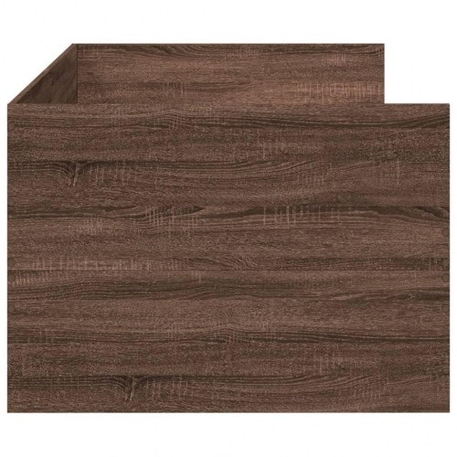 Daybed med skuffer uden madras 75x190 cm brunt eg
