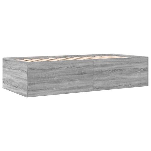 Daybed med skuffer uden madras 90x190 cm grå sonoma-eg
