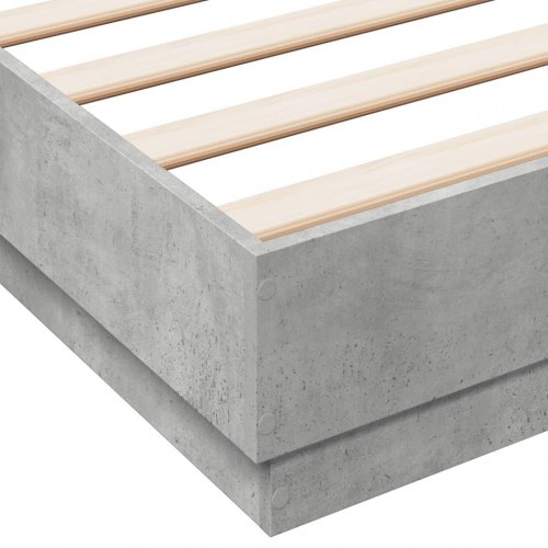 Sengestel 150x200 cm konstrueret træ betongrå