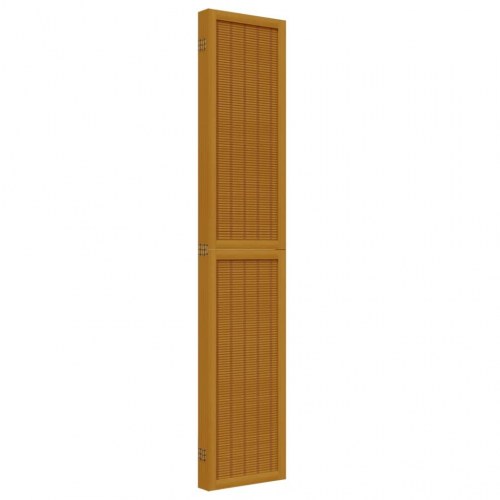 Rumdeler 5 paneler massivt kejsertræ brun