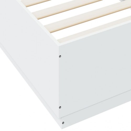 Sengeramme 100 x 200 cm i konstrueret træ - hvid