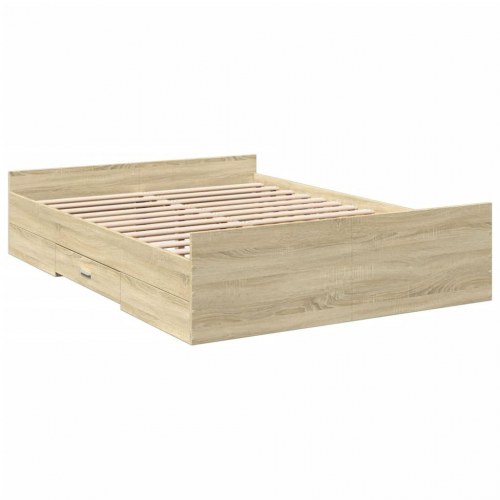 Sengeramme med 2 skuffer 120 x 190 cm - sonoma-eg