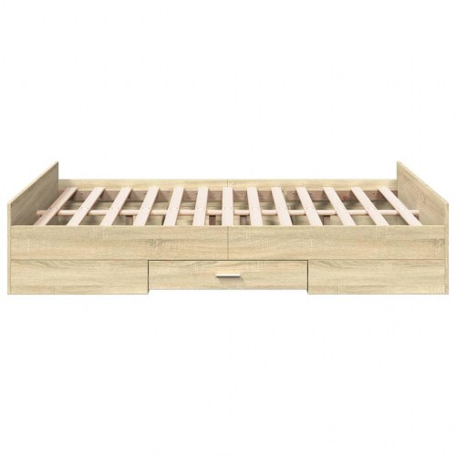 Sengeramme med 2 skuffer 120 x 190 cm - sonoma-eg