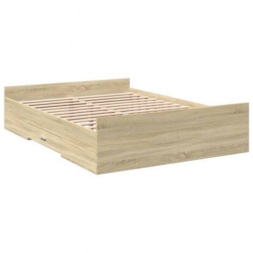 Sengeramme med 2 skuffer 120 x 190 cm - sonoma-eg