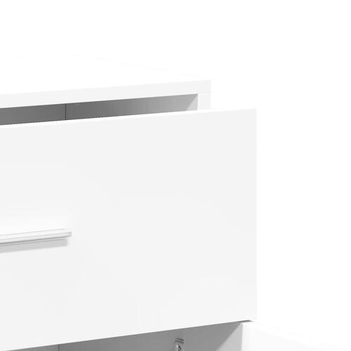 Skænk 60x31x70 cm konstrueret træ hvid