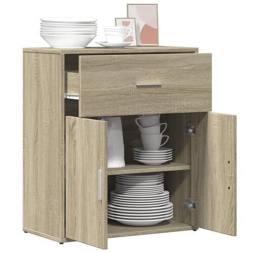 Skænk 60x31x70 cm konstrueret træ sonoma-eg