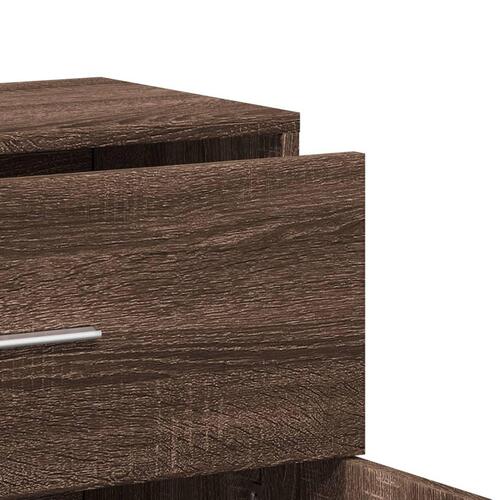 Skænk 60x31x70 cm konstrueret træ brun egetræsfarve