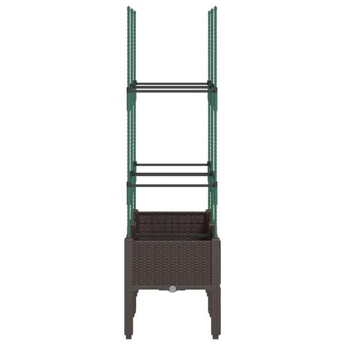 Plantekasse med espalier 80x40x142,5 cm PP brun