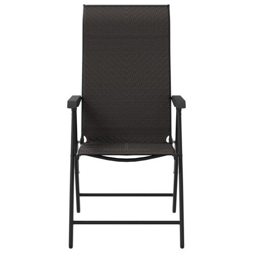 Havestole 2 stk. foldbar polyrattan sort
