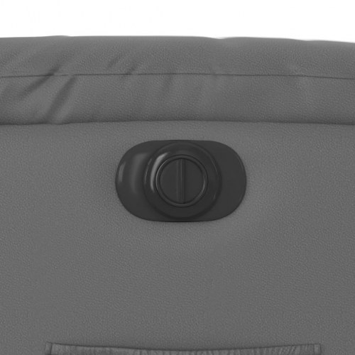 Eldrevet lænestol kunstlæder grå