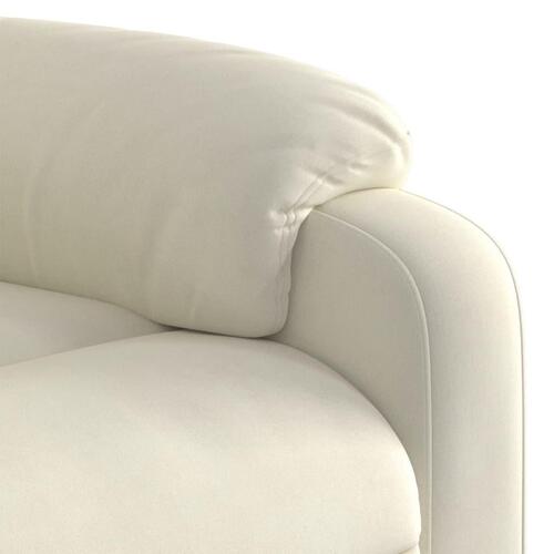 Massagestol velour cremefarvet