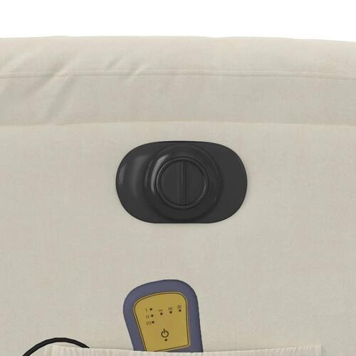 Massagestol velour cremefarvet